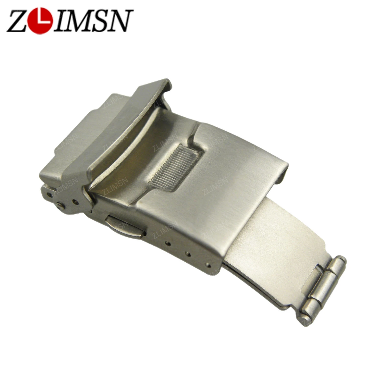 Zlimsn Chiusura Di Distribuzione In Acciaio Inossidabile Spazzolato Automatico Doppio Pulsante Piega Chiusura Per Cinturini Fibbia Relojes Hombre