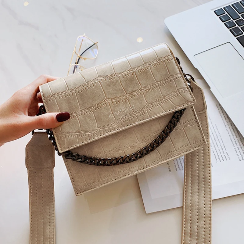 

2019 new crocodile pattern shoulder bag women casual fashion multi-layer handbags stone pattern crossbody bag Ladies tote