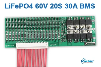 

SuPower 20S 3.2Vx20 60V 64V 73V 72V 30A LiFePo4 LFP LiFe Battery BMS Management System Balance PCB Chip Protection Circuit Board