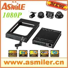 4ch 3G WI-FI G-Сенсор GPS 1080 P SD карты DVR для шины, такси, автомобиль от asmile