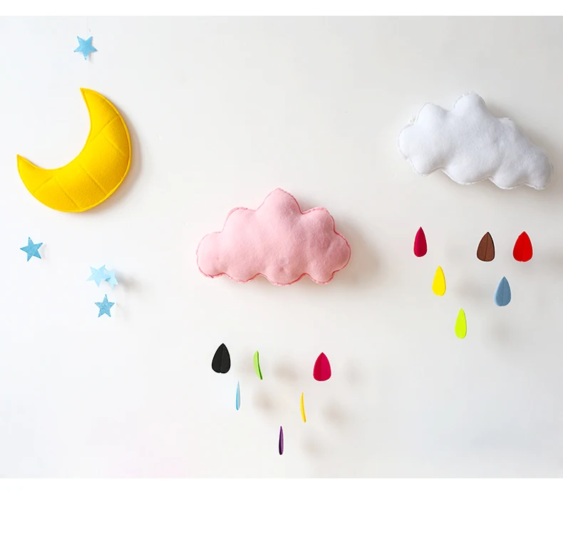 Korean style children's room decoration cloud pink girl heart room ins props photo background cloth dormitory hang cloth (13)