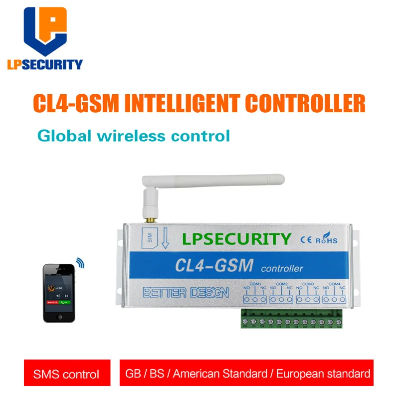 LPSECURITY 4 реле gsm sms вызов пульт дистанционного управления ворот переключатель для
