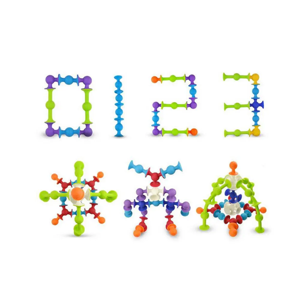 squigz Кубка присоски игрушки для детей DIY силиконовые гнущиеся строительные блоки в собранном виде игрушки squigz строительные блоки игрушки Squigz для ребенка - Цвет: 58pcs