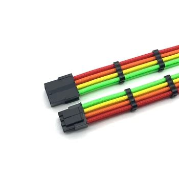 

Mixed Color Sleeved CPU 8Pin to EPS 4+4Pin Power Extension Cable with 2pcs comb.