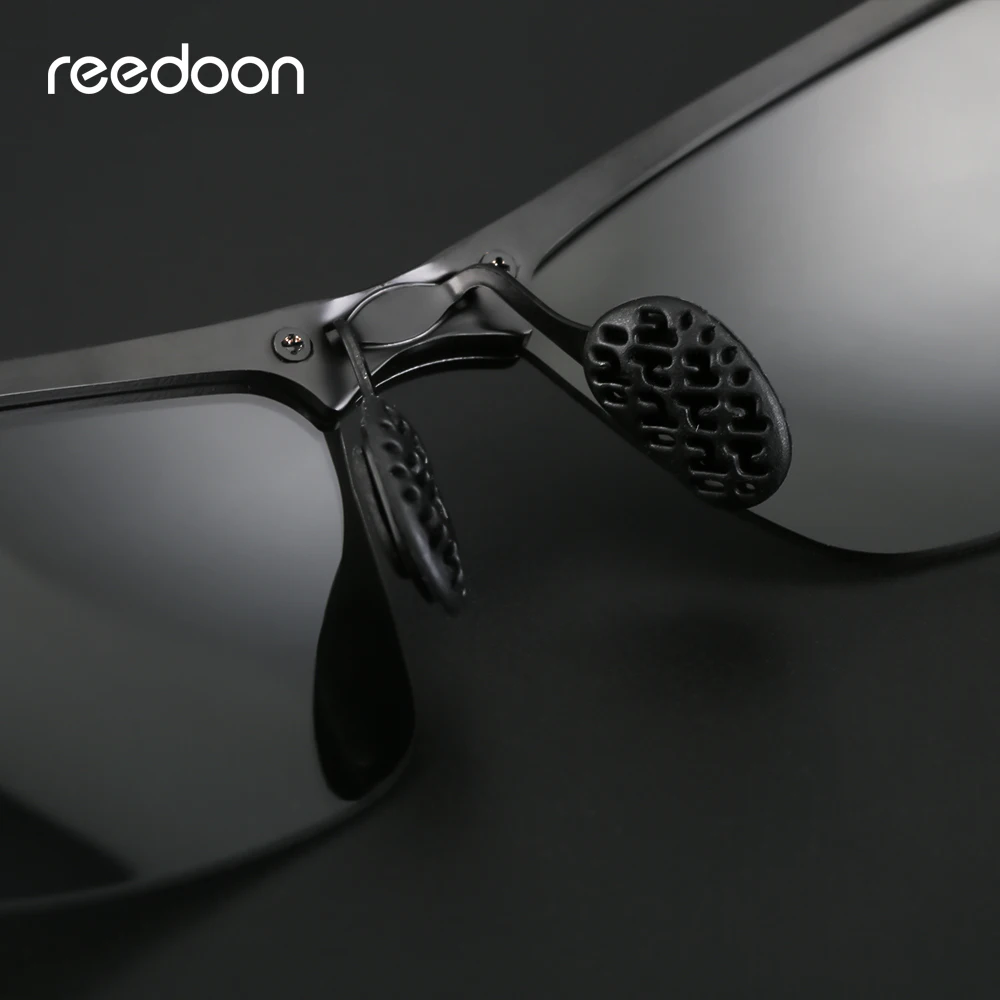 Kopen Reedoon Meekleurende Zonnebril Gepolariseerde Lens Metalen Frame Mannelijke Zonnebril Merk Designer Driving Goggles Voor Mannen Sport