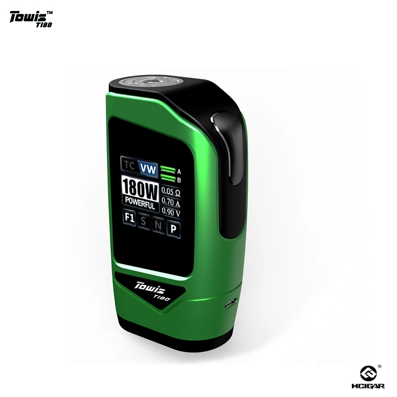 Original Hcigar Towis T180 Touch Screen Mod Box with XT180 Chipset Output 5-180 W TFT Color Screen E-cigarette Mod Fit RDA 510 Original Hcigar Towis T180 Touch Screen Mod Box with XT180 Chipset Output 5-180 W TFT Color Screen E-cigarette Mod Fit RDA 510