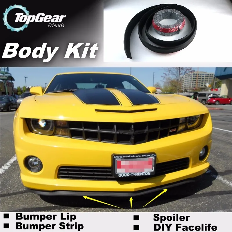 Lábios para Chevrolet Spoiler para Carro Kit + Tira Deflector Pára Lábio Camaro Bumblebee - Tuning Topgear Recomendar Body 19822020 7 Automóveis e motos