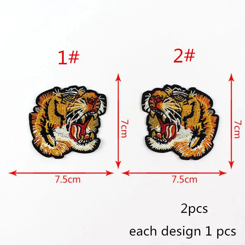 Вышитая одежда с железной нашивкой для одежды, железный мультяшный петух, нашивка с тигром, верхняя часть Аппликации, аксессуары для самостоятельного изготовления, voor kleding - Цвет: 1 and 2