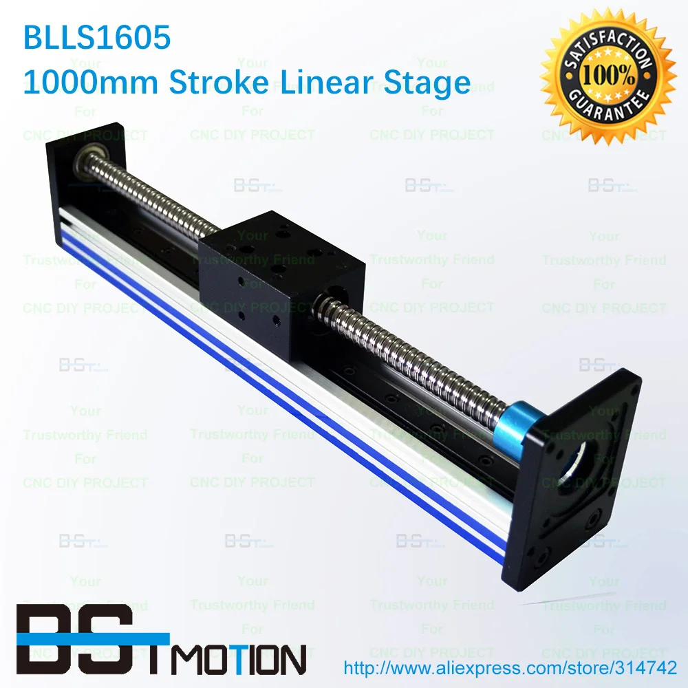 

BLLS 1605 Linear Stage Actuator Table 1000mm Stroke Travel Linear Moudle for DIY CNC Table Axis Building with 0.03mm accuracy