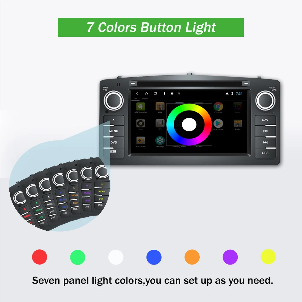 Excellent Bonroad 2 Din Car Multimedia Player For Corolla E120 BYD F3 Video GPS Wifi Radio 4G  MP3 Touch Screen 5