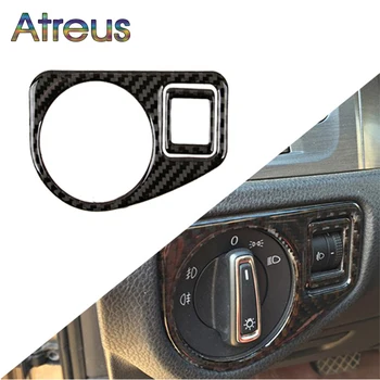 

Atreus 1pcs Headlight Switch Button Carbon Fiber Car Sticker For VW Volkswagen Golf 7 GTI MK7 R GTD 2013-2017 Auto Accessories