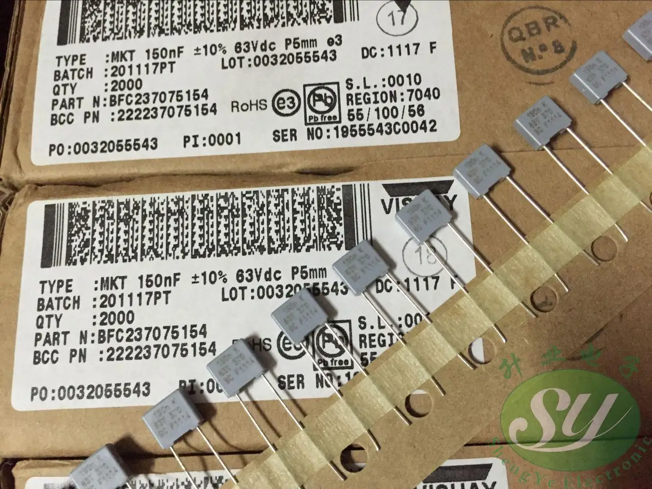 

2019 hot sale 20PCS/50PCS VISHAY MKT370 0.15uf/63v 150nf u15 154 new film capacitor 5MM free shipping