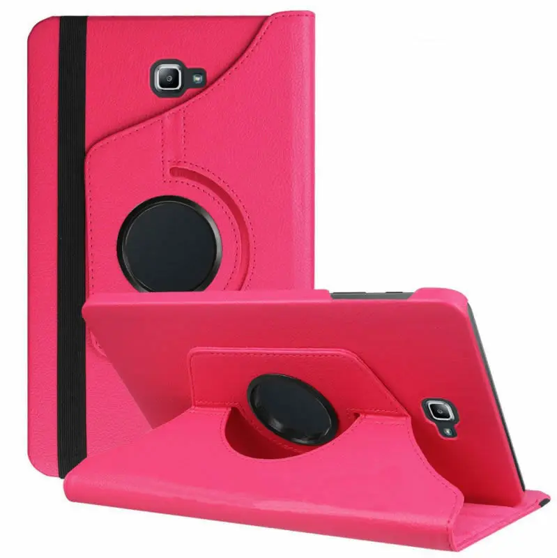 Новинка года для Samsung Galaxy Tab S3 9.7 дюймов sm-t820 sm-t825 Планшеты кожаный чехол 360 вращающийся стенд Fashion Защитная крышка+ подарок - Цвет: rose red