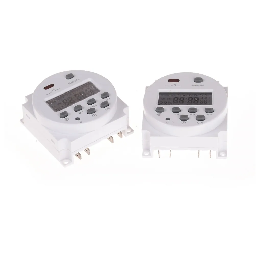 Digital Time Switch Output Voltage 7 Day Weekly Programmable Timer Switch for Lights Application AC110/220V