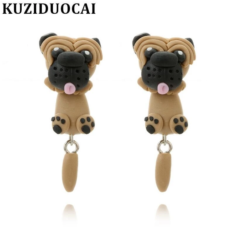Новинка Kuziduocai! Модные ювелирные изделия из мягкой керамики собака киска обезьяна