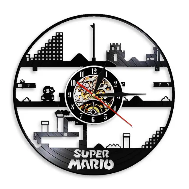Vintage Video Game Wall Clock Home Decor Gamepad Arcade Room Wall Sign