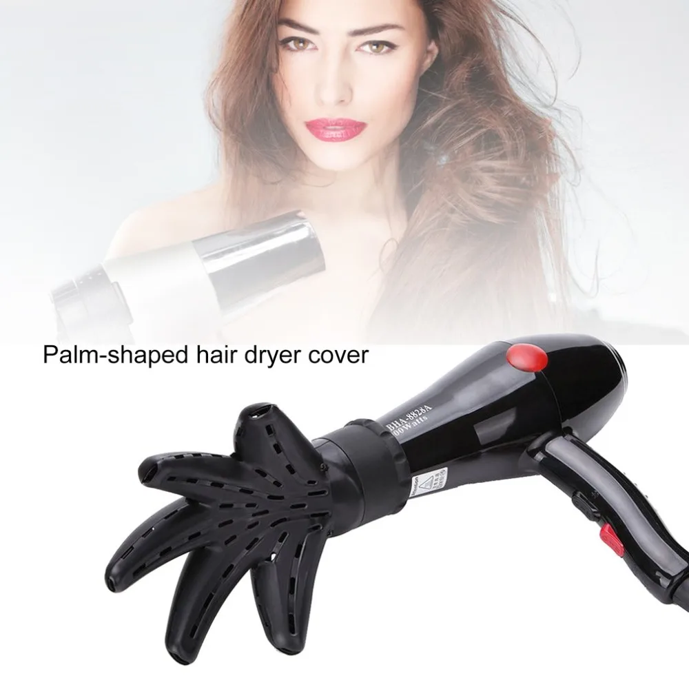 

Palm-shaped Universal Black Hairdressing Salon Curly Hair Dryer Folding Diffuser Hand Diffuser Hair Dryer