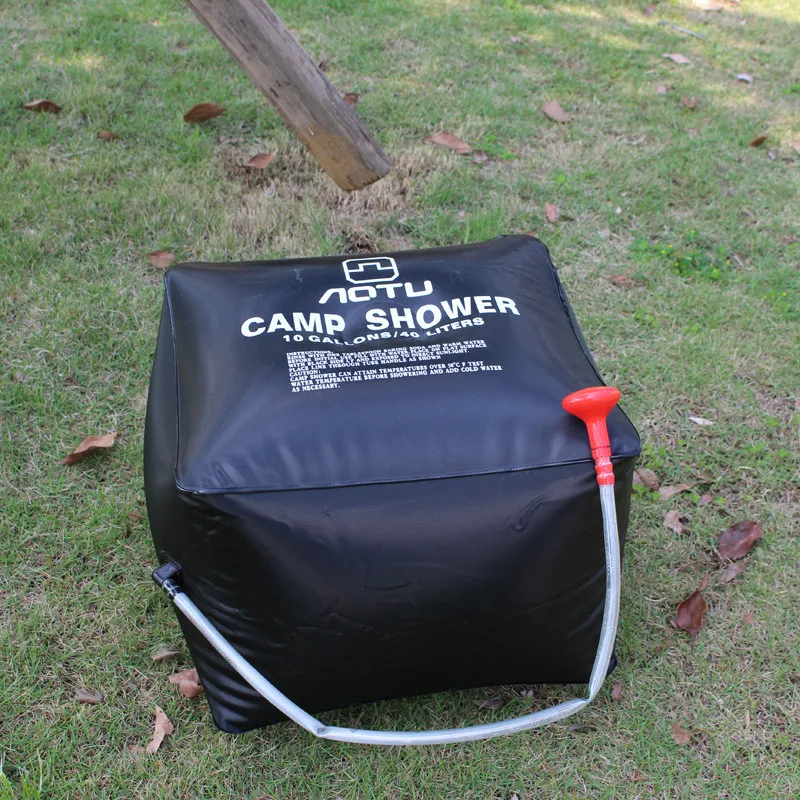 40L Портативная сумка для душа на солнечных батареях с подогревом, сумка для хранения воды для кемпинга, путешествий, пеших прогулок