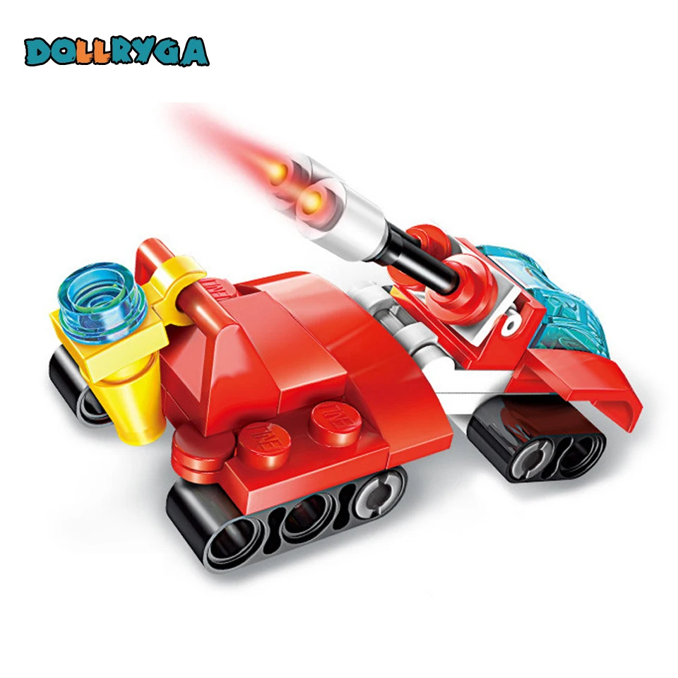 

Educational Building Blocks DIY Toys Brithday Christmas Gifts For Child Early Learning Assembly Robot Fighter Car Toys 34pcs/set
