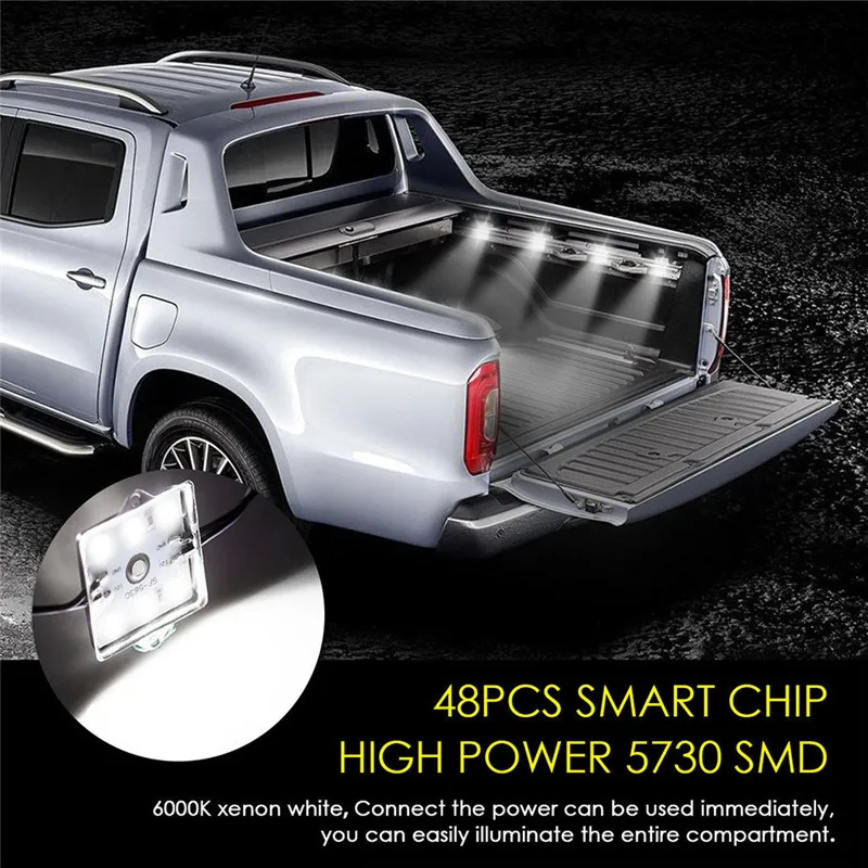 48 светодиодный 12V с низким потреблением Высокая Яркий прочный грузового Кемпер RV интерьер светильник прицеп шлюпочная фара потолка для автомобиля Ван#292141