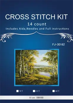 

59-49 Needlework Crafts 14CT embroidery Quality Counted Cross Stitch Kits Oil painting The Scenery of Nature home3th