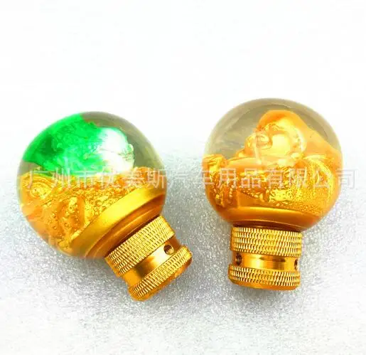 

Car Gear Shift Knob Clear Crystal Ball Colorful Gear Shift Knobs AT MT Fit For momo BMW Ford Passat Honda Audi Toyota Golf