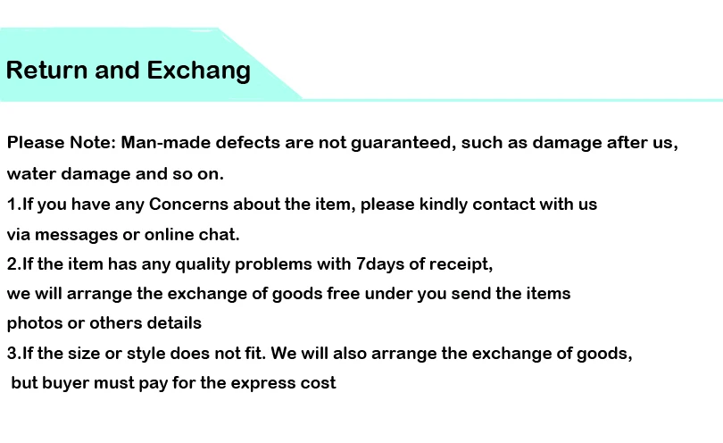 RETURN AND EXCHANGE
