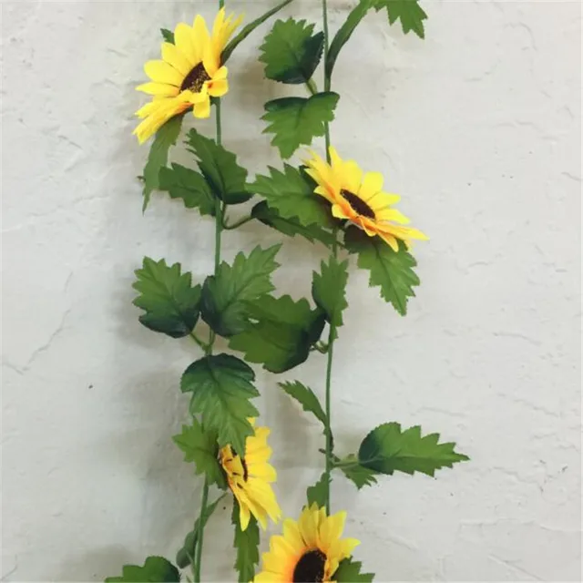 10Pcs Artificial Sunflower Vines Simulation Yellow Sunflower Vine 8