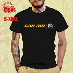 Модная классическая мужская черная футболка с логотипом Can-am с короткими рукавами, забавная футболка с графическим принтом, повседневная