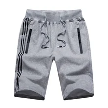 Летние хлопковые повседневные шорты, мужские модные пляжные шорты, дышащие шорты, мужские однотонные Свободные Штаны для бега, короткие бермуды CYL16