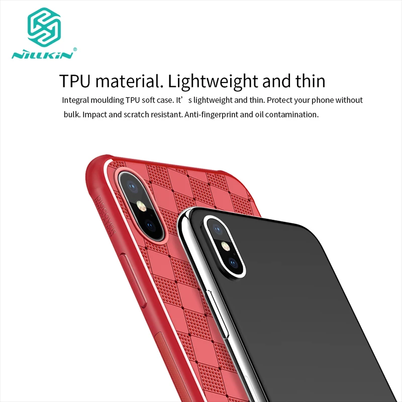 Nillkin переплетенный узор чехол Крышка корпуса ля iPhone X роскошный мягкий