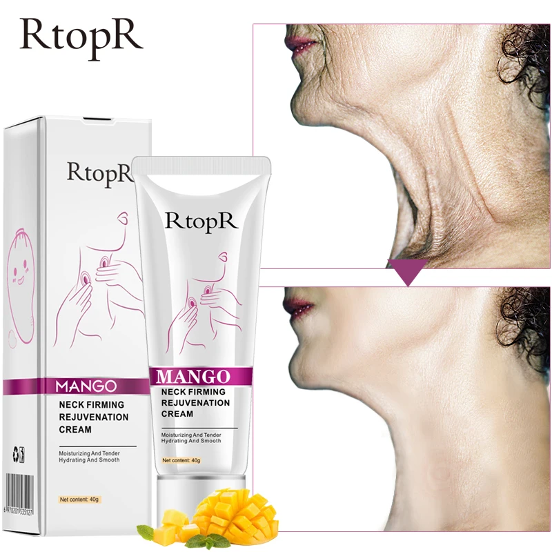 

RtopR Neck Firming Rejuvenation Cream Moisturizing Anti-wrinkle Firming Skin Whitening Neck Serum Mild Peeling Beauty Neck Care