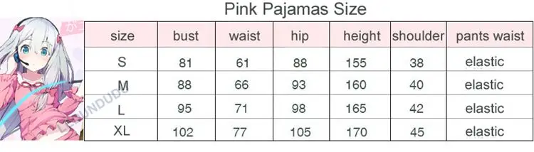Anime Eromanga Sensei Cosplay Costume Izumi Sagiri Copslay Coat Sleepwear Pink Pajamas T-shirt Fancy Party Outfits for Halloween (5)