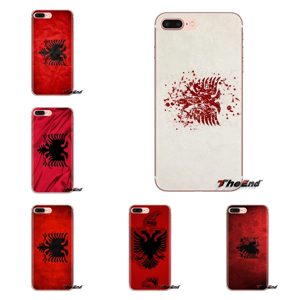 Cell Phone Cover For Xiaomi Mi4 Mi5 Mi5S Mi6 Mi A1 A2 5X 6X 8 9 Lite SE Pro Max Mix 2 3 2S Retro AL Albania Grunge Flag eagle |