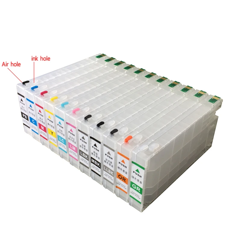 Pro4910 4910 Refillable ink cartridges for Epson stylus pro 4910 large format printer with ARC chips on high quality Pro4910 4910 Refillable ink cartridges for Epson stylus pro 4910 large format printer with ARC chips on high quality