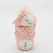 50 штук/упаковка Бумага торт форма для порционного кекса выпечки кексов коробка чашки чехол вечерние лотка торта формочка, Инструменты для декорирования торта Бумага