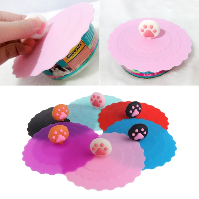 Pet Food Can Cover Silicone Storage Cap Fresh Lid For Dog Cat Reusable