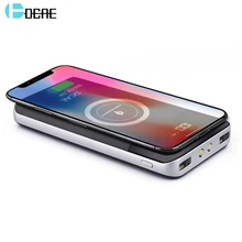 Беспроводное зарядное устройство DCAE QI для iPhone XS Max XR X 8 samsung S9 S8, быстрая Беспроводная зарядка, настольный планшет, двойной USB внешний аккумулятор, 10000 мАч