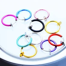 Диаметр 11 мм, 2 шт., кольцо для носа в готическом стиле, панк, для губ, ушей, носа, клипса, имитация перегородки, пирсинг, кольцо для носа, обруч для губ, кольца, серьги CY