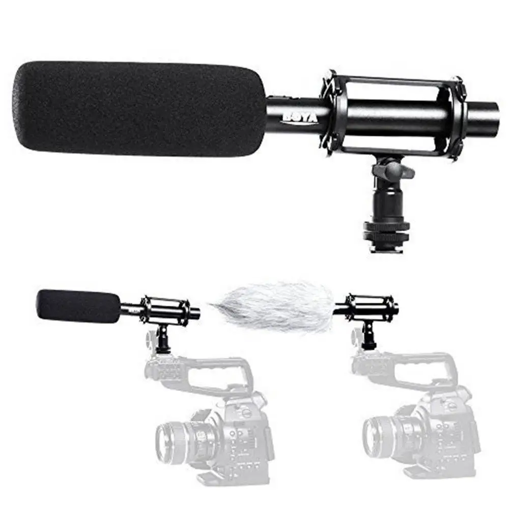 

BOYA Professional Condenser Shotgun Microphone Interview Video Reporting for Canon Nikon Sony DSLR Cameras BY-PVM1000 Microphone