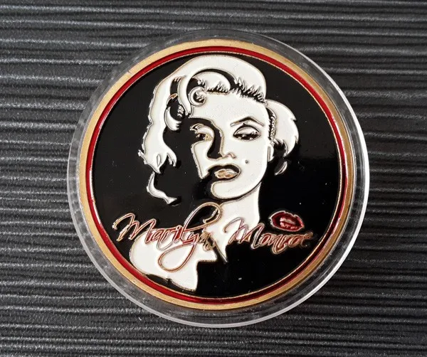Xdc0045i 20 шт. Мэрилин Монро летать поцелуй сувенирная монета Голливуд Super Star Цветной памятная монета
