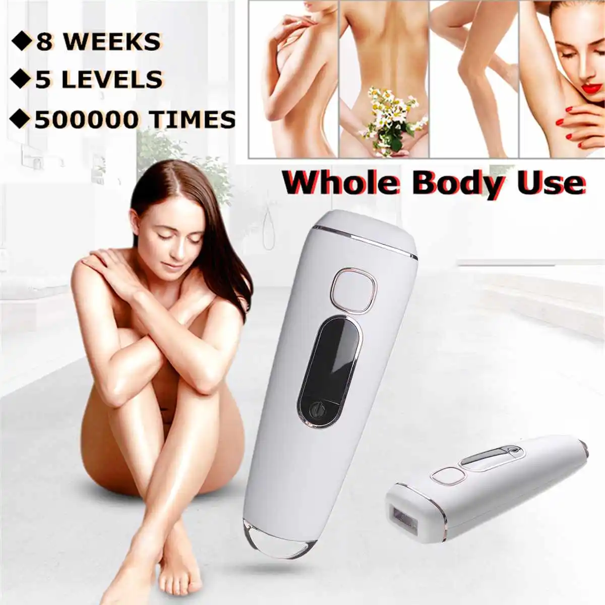

500000 Flash Professional Permanent Epilator Laser Hair Removal Electric Women Painless Threading Hair Remover Machine