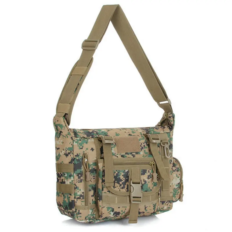 Men's Camouflage Messenger Bag Military Army Mountaineer Travel Duffle Multi pocket Organizer