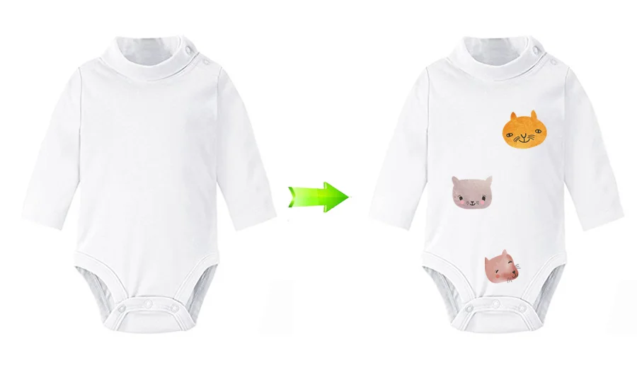 2-Patches For Clothing Smile Animals Diy Accessory Clothes Decoration Print On T-Shirt Washable New Design Iron On Transfers