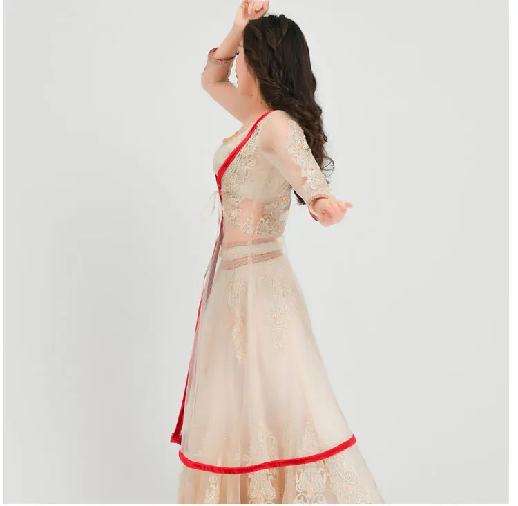 Индийский сари женщина красивый танцевальный костюм Индия Пакистан стиль представление наборы