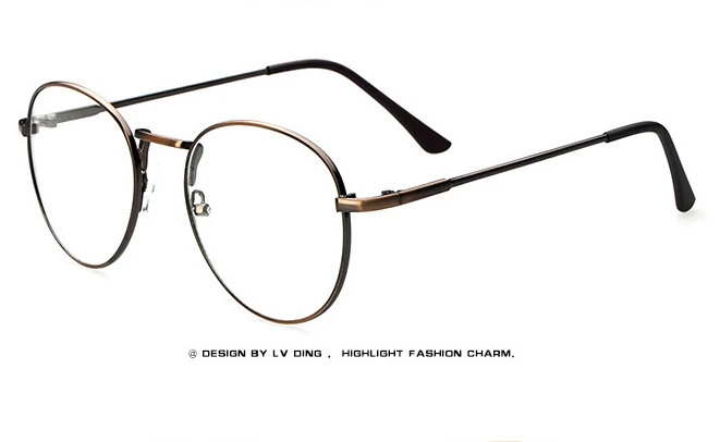 Ширина-136 металлические тонкие оправы для очков 9254 круглые очки для чтения мужские и женские ретро очки для близорукости оптические оправы для очков - Цвет оправы: Bronze