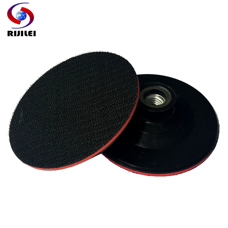 

RIJILEI M14 4inch Rubber Backer Pad 100mm Thin Hook & Loop Sanding Pad Pallet Angle grinder Polisher Polishing Back-up Pad