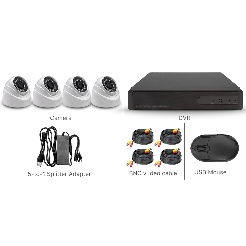 AKT2004TQ 4CH CCTV Системы 1080 P HDMI AHD DVR 4 шт. 2 0 МП Купол ИК Ночное Видение безопасности