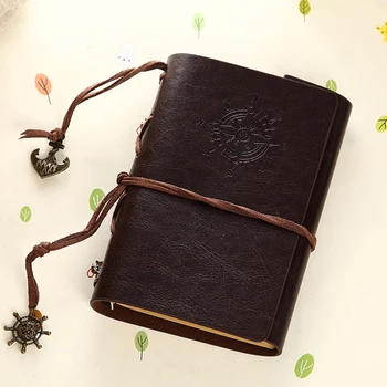 

Kraft Vintage Notebook Paper 80 Sheets A6 Skechbook Leather Diary Drawing Skech book Office school Supplies Gift