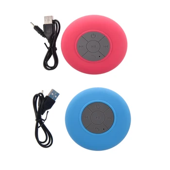 

MAHA Portable Car Bathroom Handsfree Wireless Bluetooth Speaker (Rose-Red/Blue)